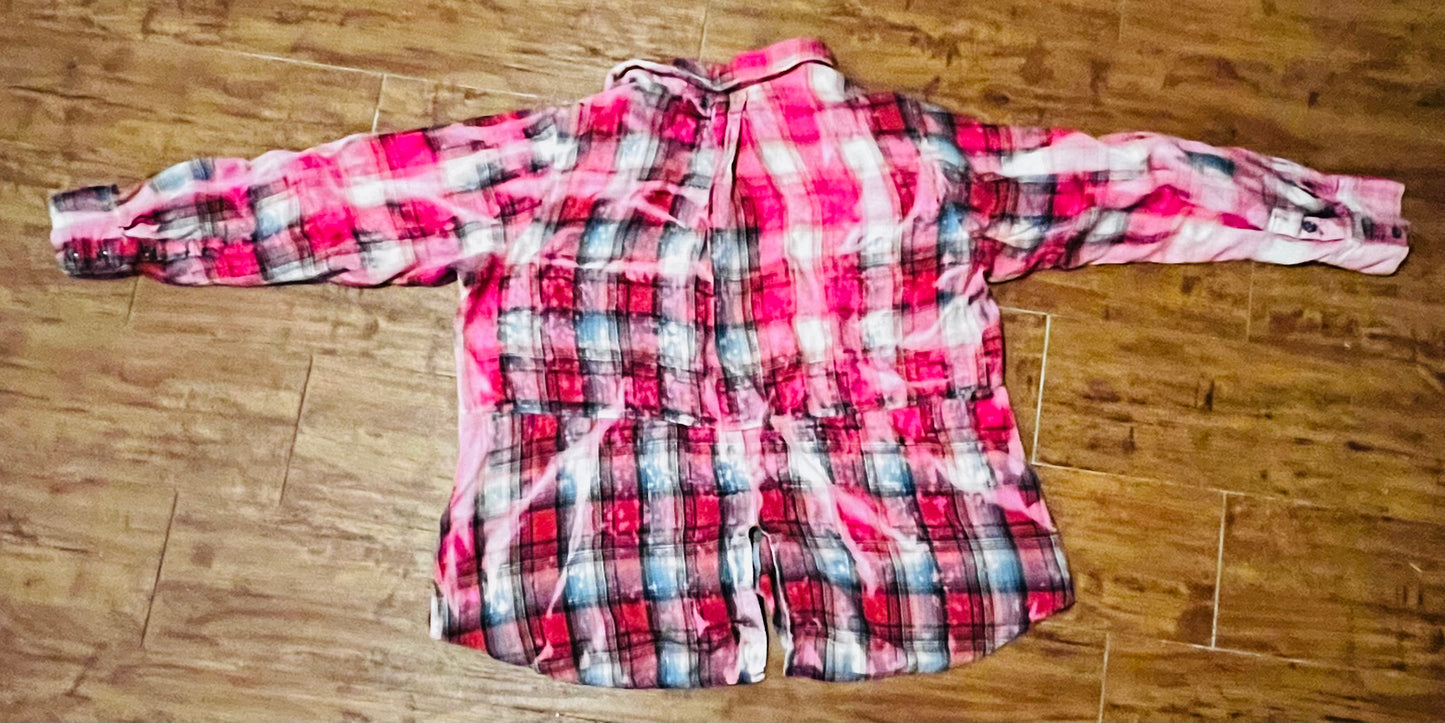 Botón a cuadros blanqueados reutilizados