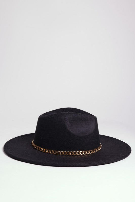 GORRO FEDORA CON CINTURÓN DE CADENA