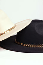CHAIN BELT FEDORA HAT