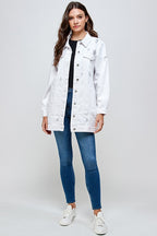 DISTRESSED WASHED DENIM JACKET