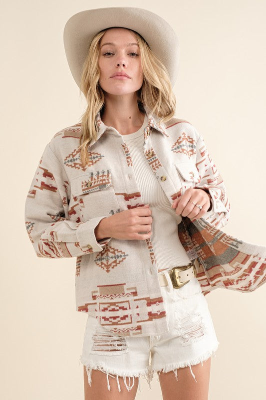 Chaqueta Azteca Jacquard