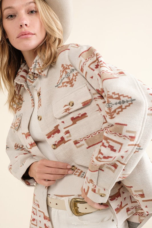 Chaqueta Azteca Jacquard