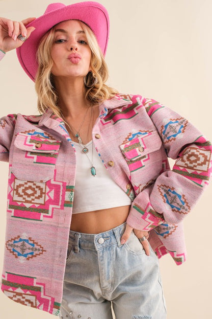 Chaqueta Azteca Jacquard