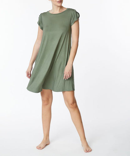 BAMBOO TULIP SLEEVE DRESS