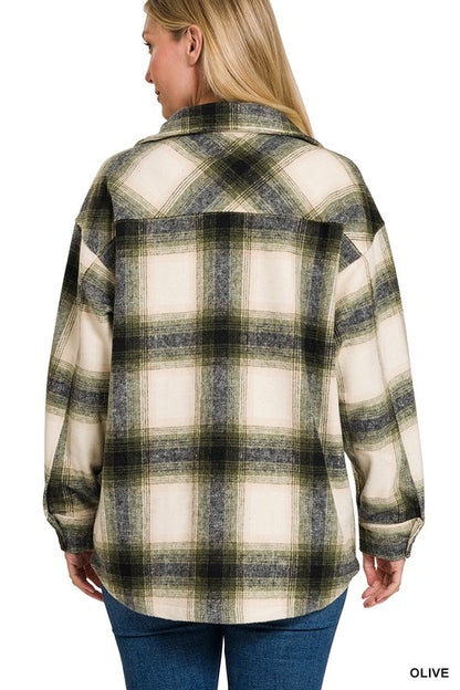 Oversized Yarn Dyed Plaid Shacket