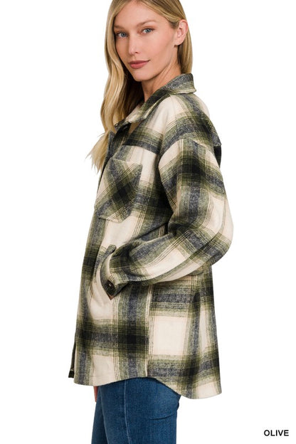 Oversized Yarn Dyed Plaid Shacket