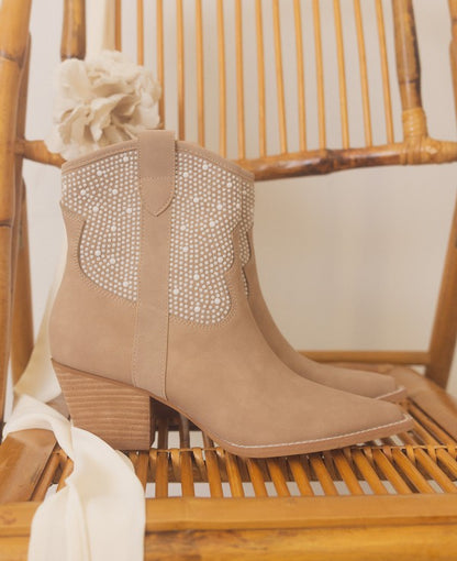 Cannes - Pearl Studded Western Boots