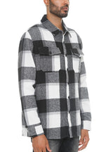 Mens Soft Checkered Flannel Shacket