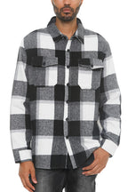Mens Soft Checkered Flannel Shacket