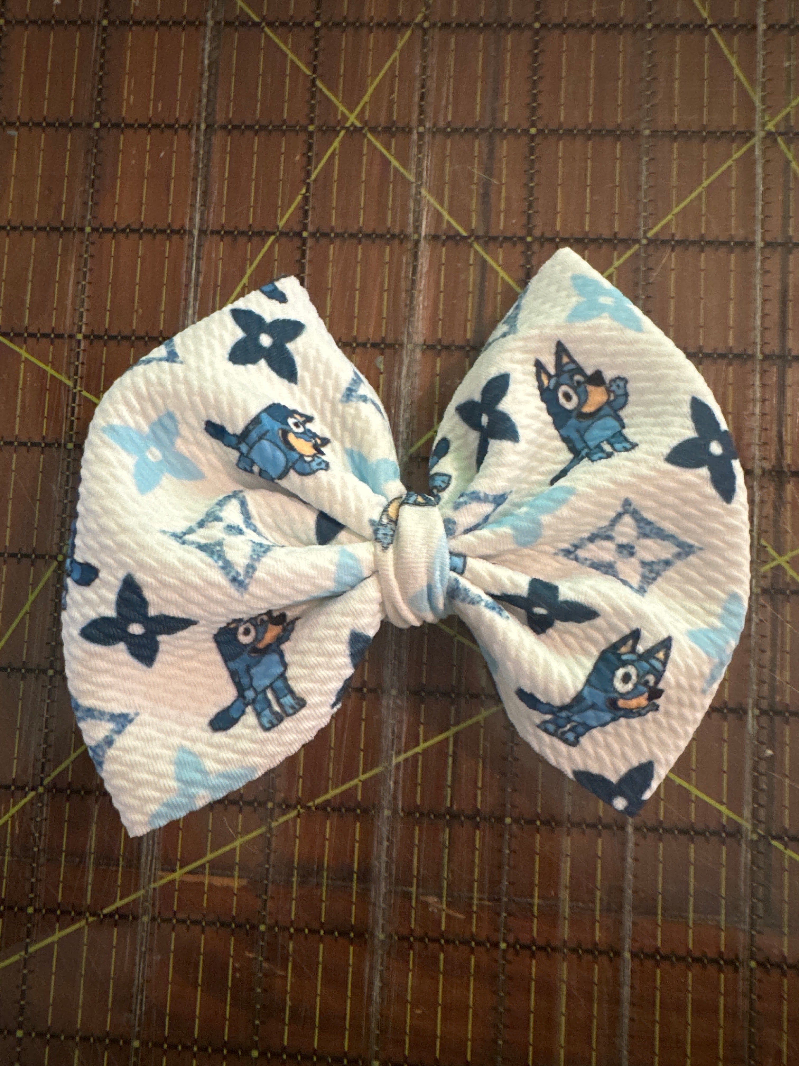 Boujee Blue Dog Bow