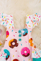 SPRINKLES & DONUT RUFFLED BABY ROMPER
