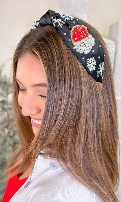 Santa Cap and Snowflake Headband