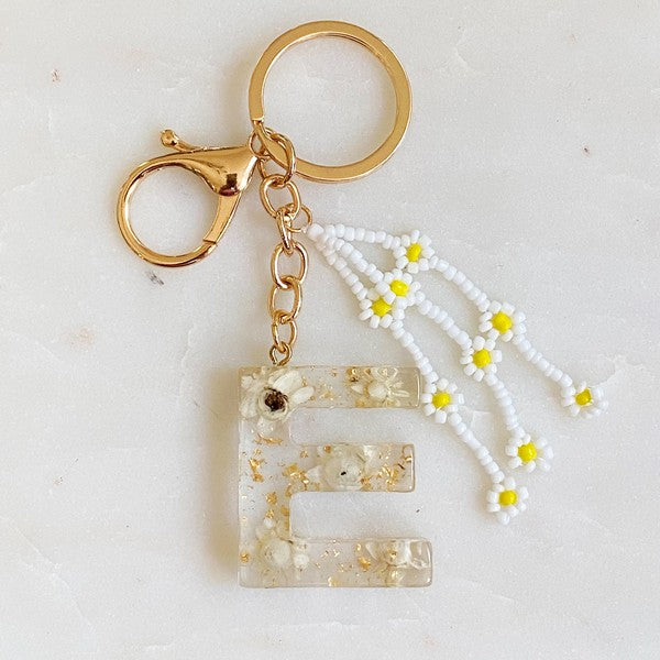 Daisy Initial Key Chain