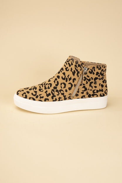 High Top Leopard Sneakers