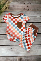 MULTI COLOR CHECKER PRINTED SET