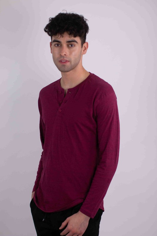 Long Sleeves Henley T-shirt