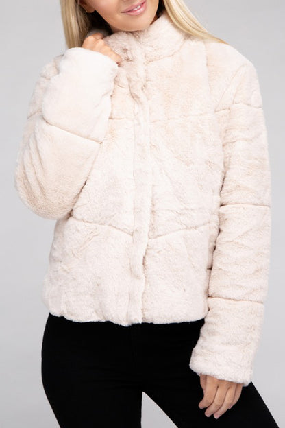 Fluffy Zip-Up Jacket