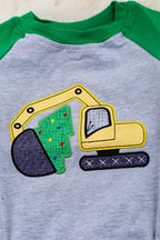 CONSTRUCTION/CHRISTMAS TREE ONESIE