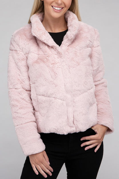 Fluffy Zip-Up Jacket