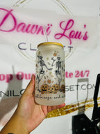 Fall Breeze, Autumn Leaves 16oz Frosted Glass Libbey