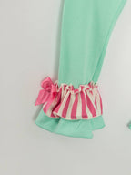 Pink and Mint Stripe XOXO Set