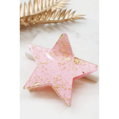 Premium Foil Glittered Star Hair Claw