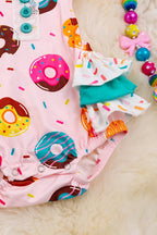 SPRINKLES & DONUT RUFFLED BABY ROMPER