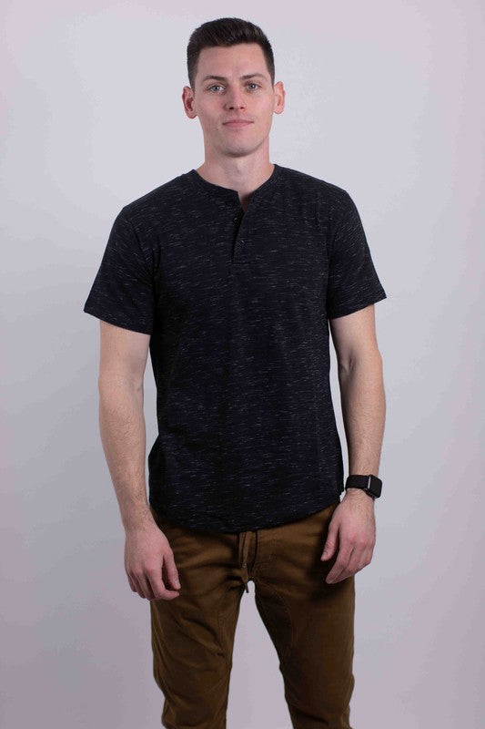 Short Sleeves Henley T-shirt