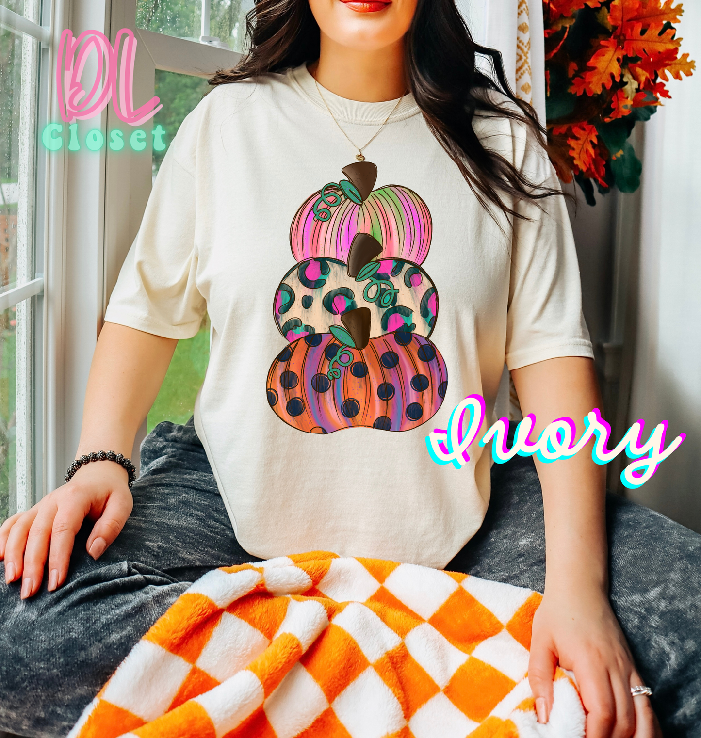 Funky Stacked Pumpkins Tees