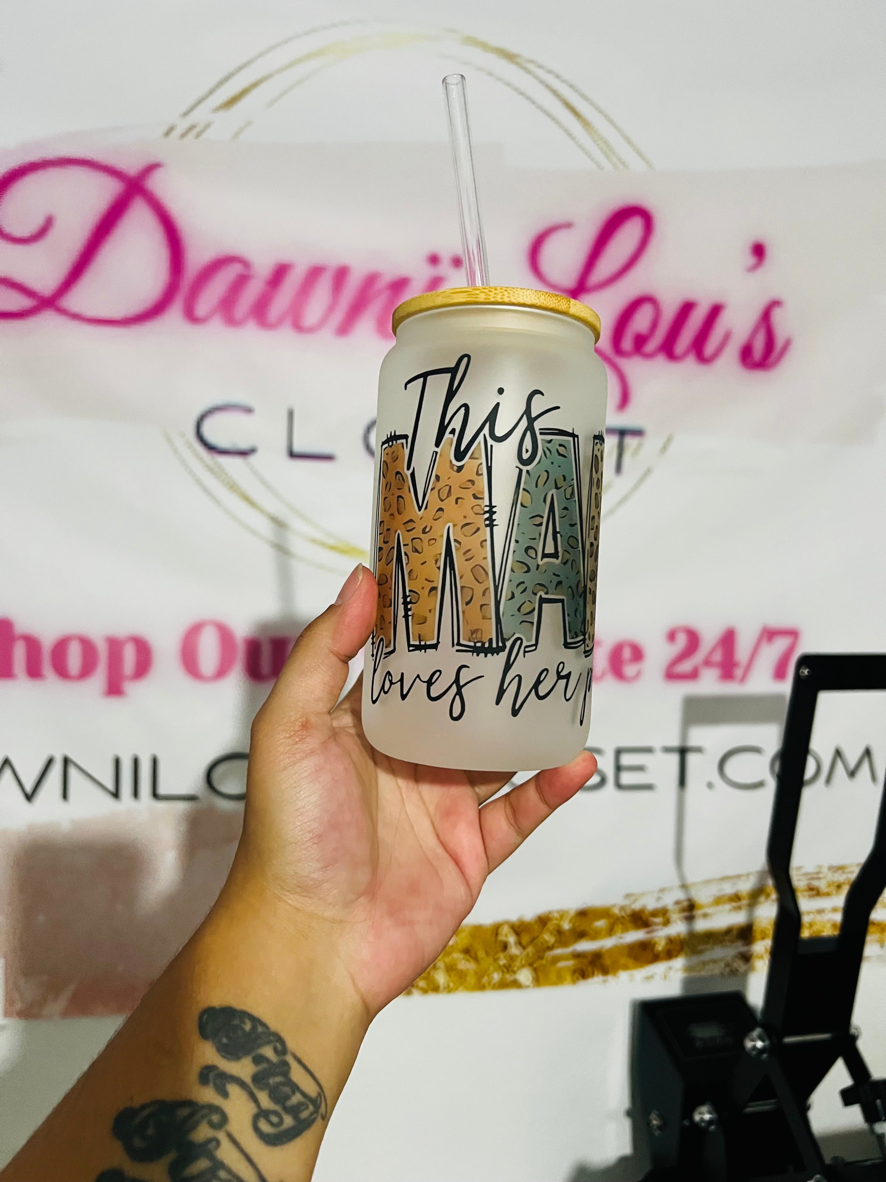 Mama’s Pumpkins Frosted Glass Libbey