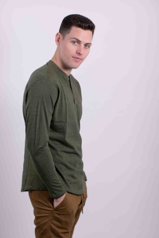 Long Sleeves Henley T-shirt