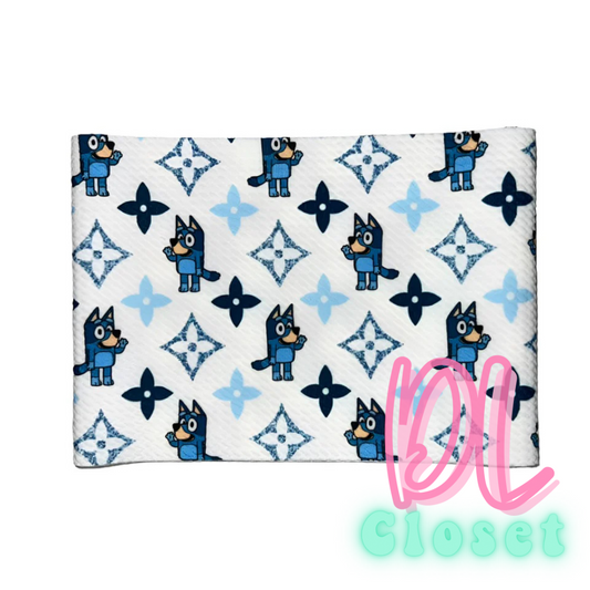 Boujee Blue Dog Bow