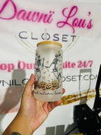 Fall Breeze, Autumn Leaves 16oz Frosted Glass Libbey