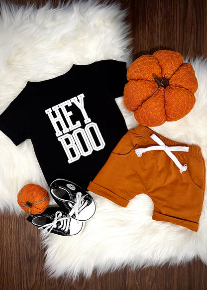 Hey Boo Shorts Set