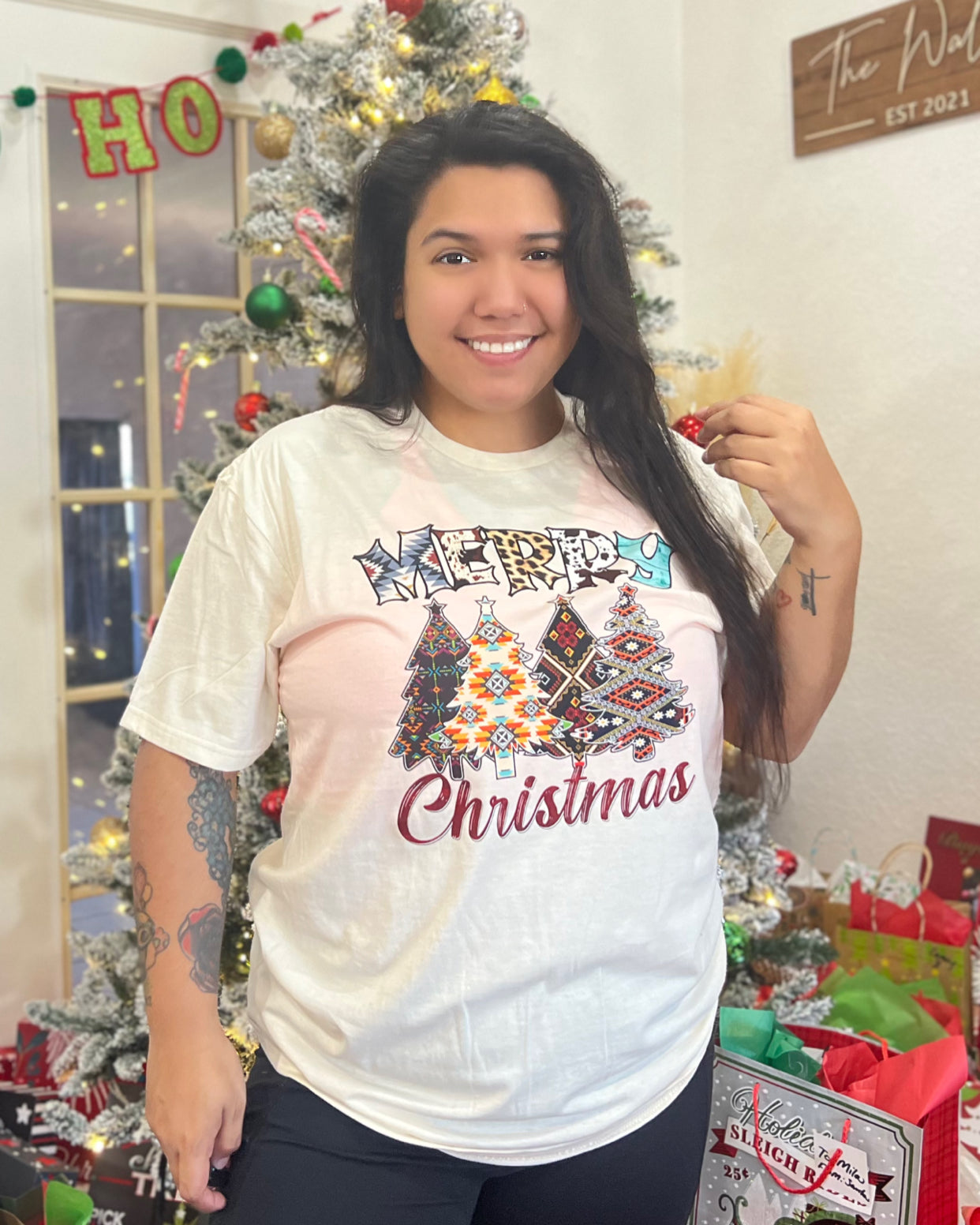 Merry Christmas Western Trees