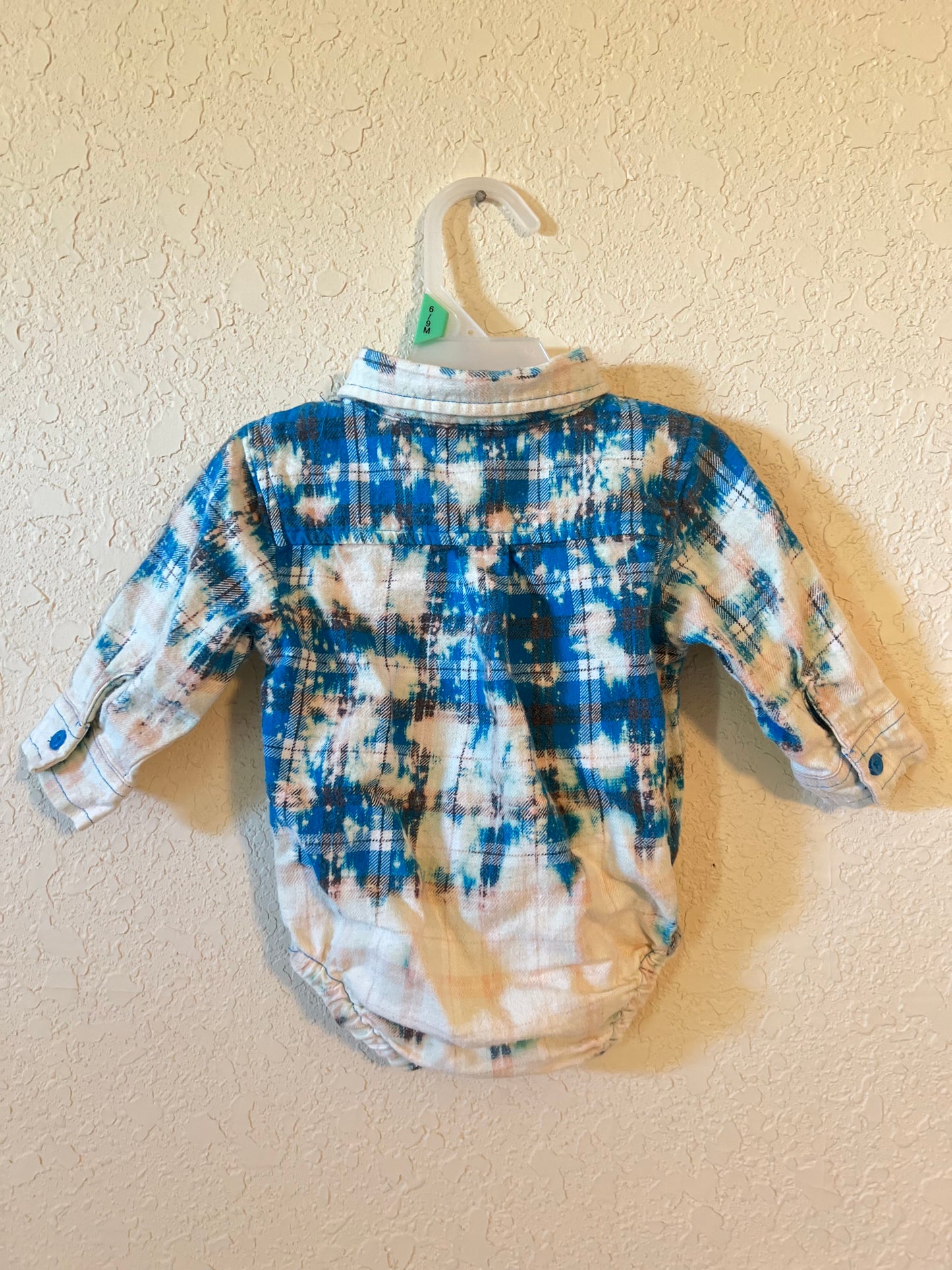 Repurposed Bleached Flannel Onesie