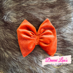 Velvety Burnt Orange Bow