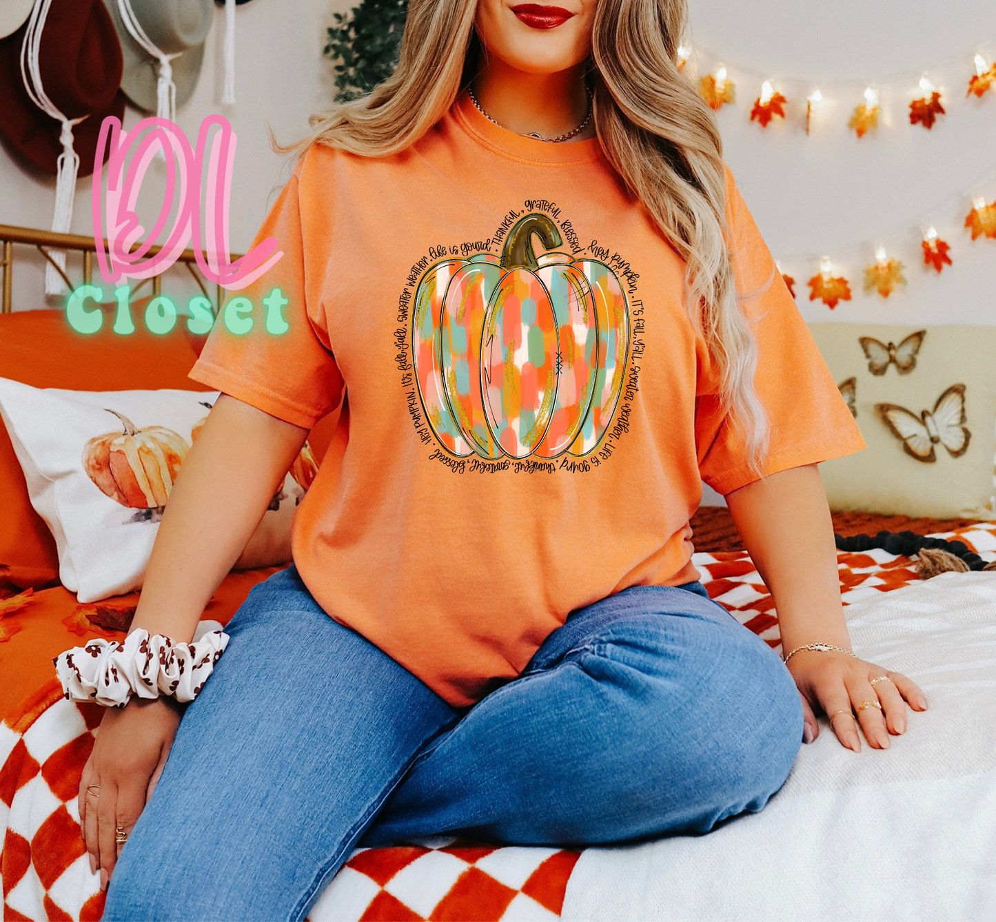 Fall Painted Pumpkin Tee