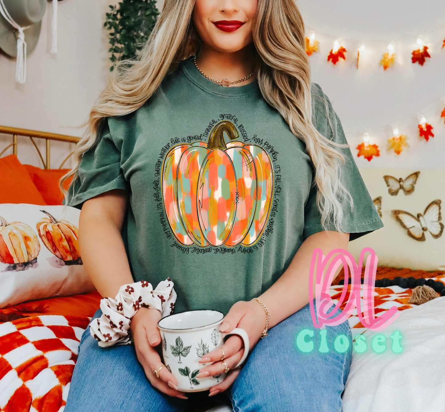 Fall Painted Pumpkin Tee