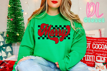 Retro Merry Sweatshirt