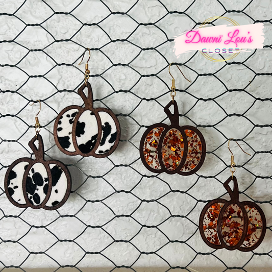 Rustic Pumpkin Earrings