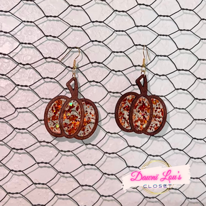 Rustic Pumpkin Earrings