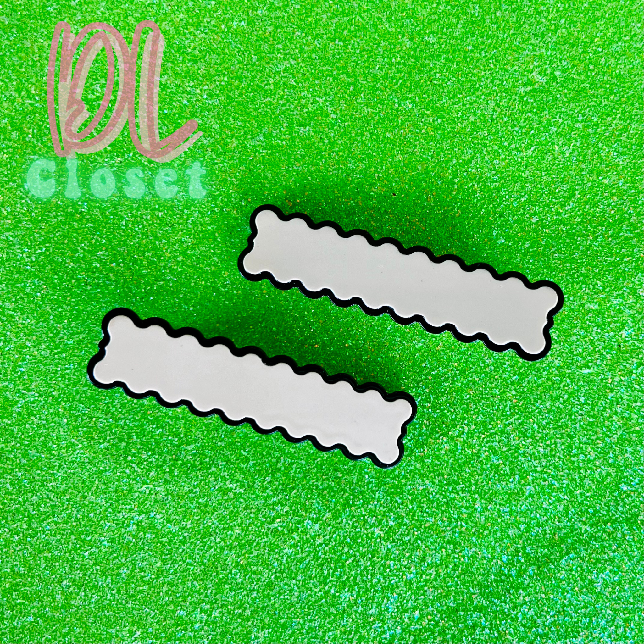 Retro B&W Clips - Hair Barrettes