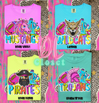 Football & Pompoms Mascot Tees