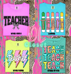 Neon Rainbow TEACHER