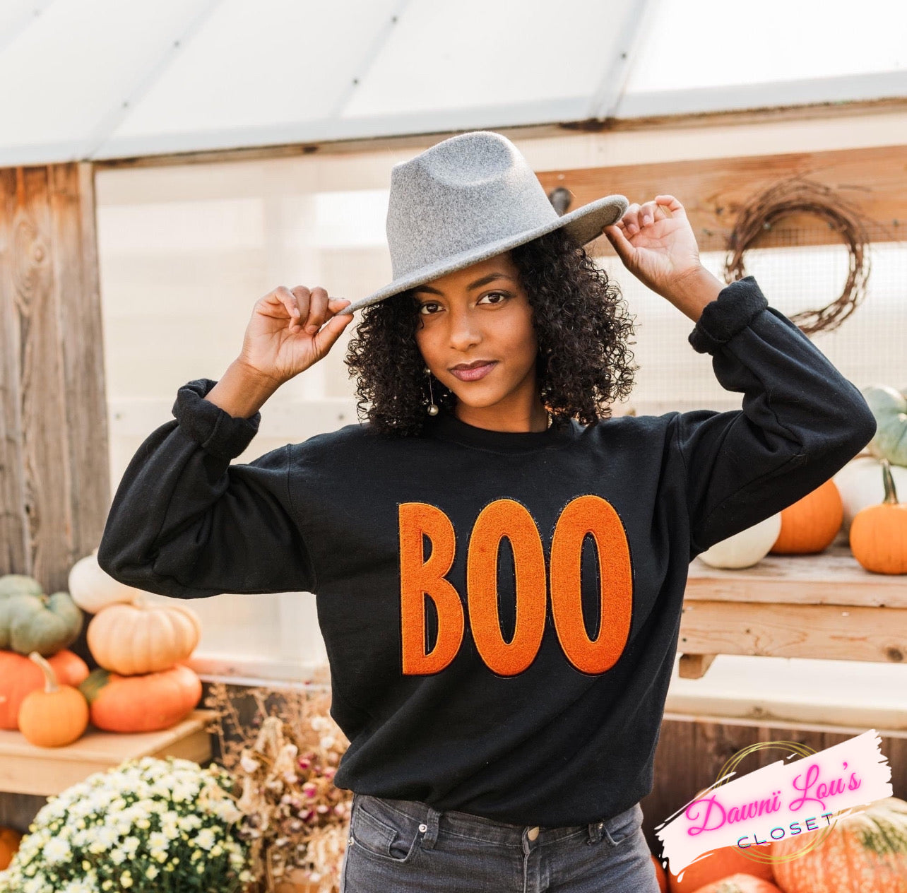 Boo Chenille Patch Tee