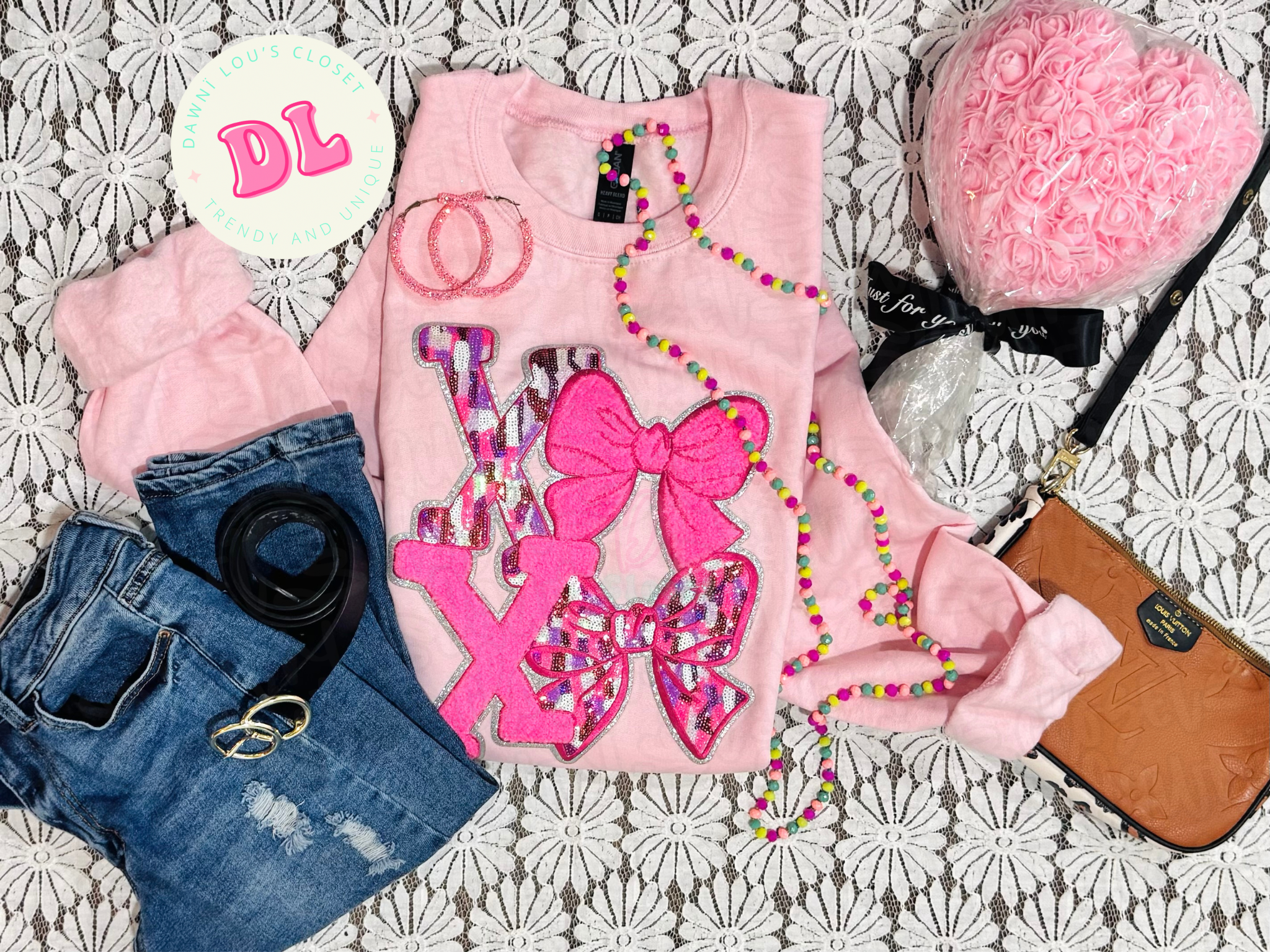 XOXO Valentine’s Chenille Crewneck