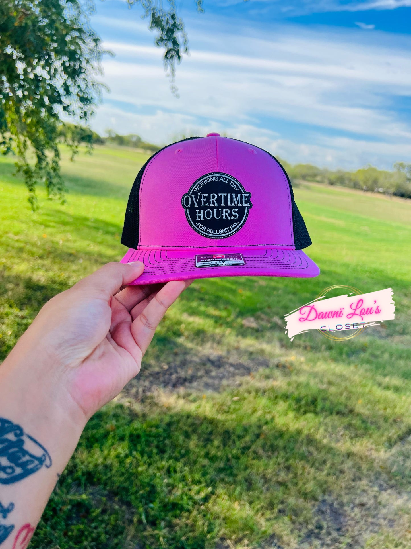 Overtime Hours SnapBack in Pink