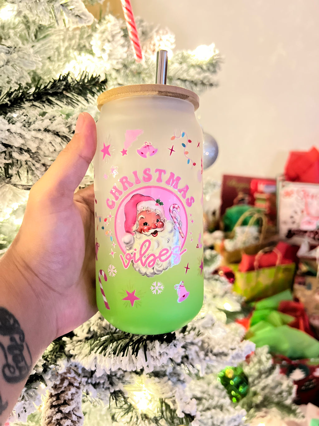 Santa Christmas Vibes Ombré Libbey