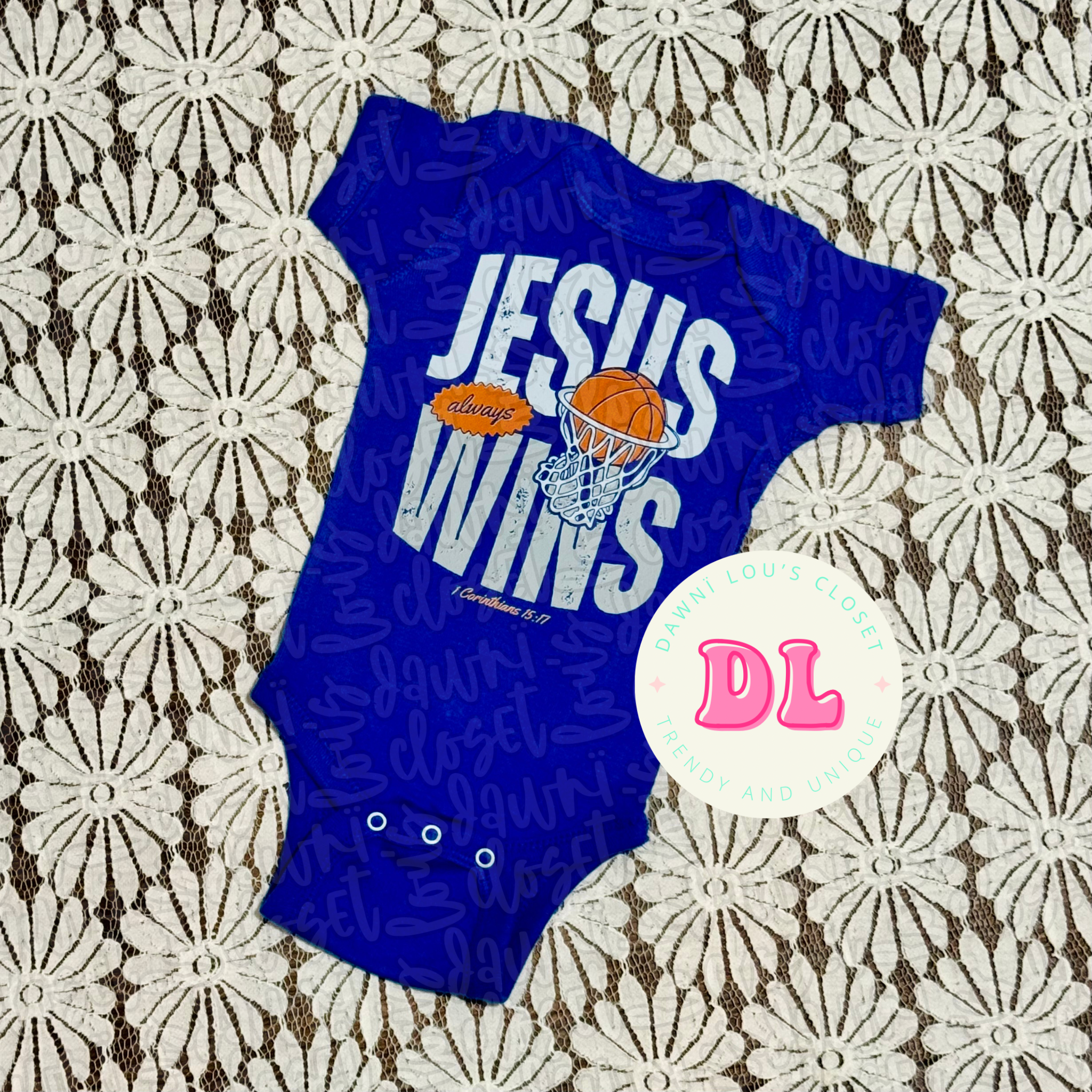Jesus Always Wins Onesie